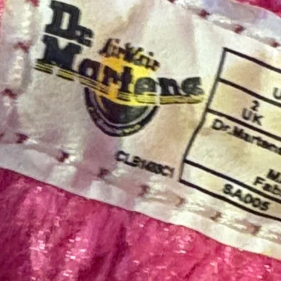 Dr. Martens Kids Fuzzy Pink Boots with Black Laces - Picture 13 of 14